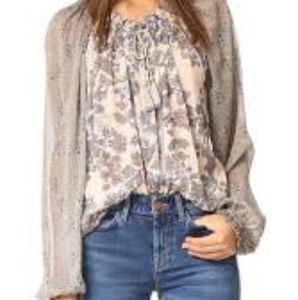 Free People Hendrix Pheasant Blouse bobo Sm